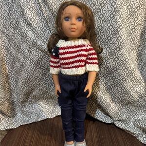 Cream and Brown Doll with Accessories
